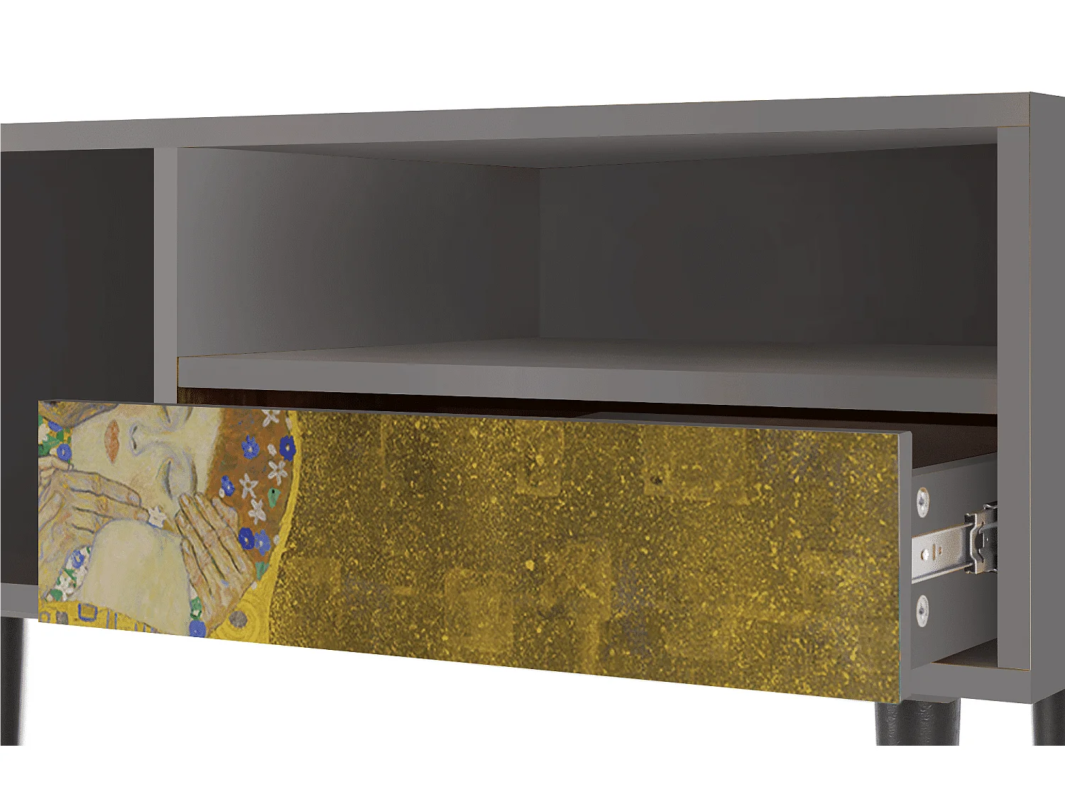 Mobile TV - 115х59х48 cm - T3 - The Kiss by Klimt , Grigio