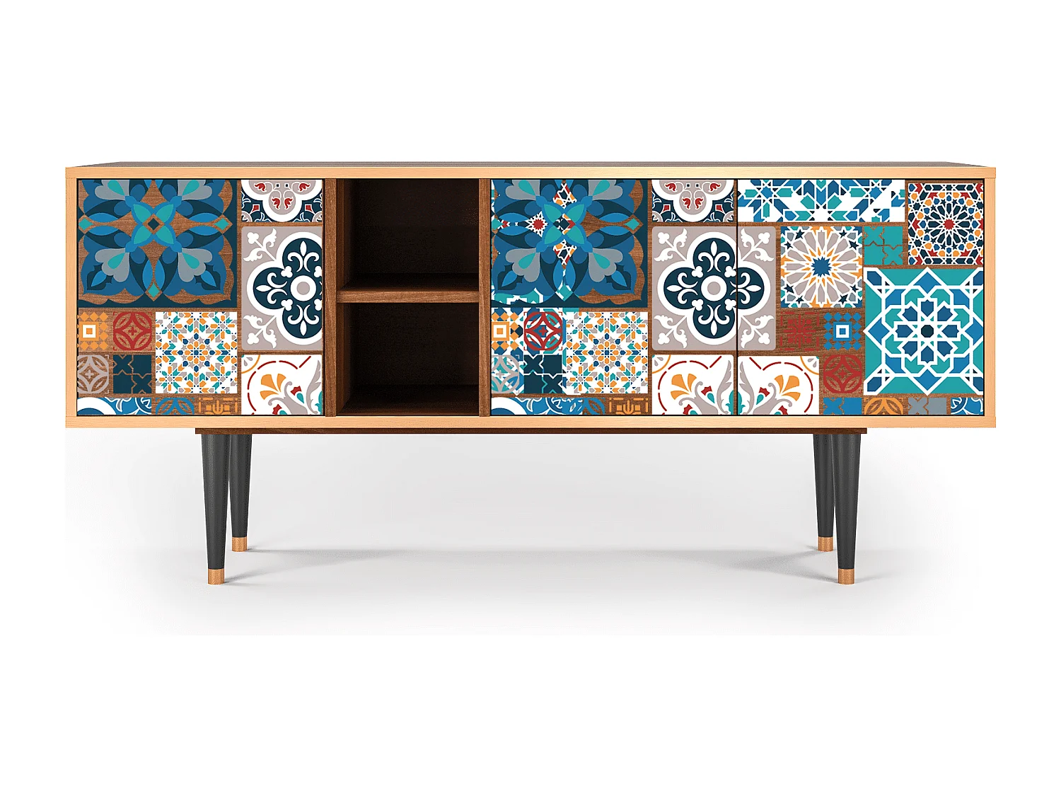 Mobile TV - 150х69х41 cm - T5 - Moroccan Market, Noce