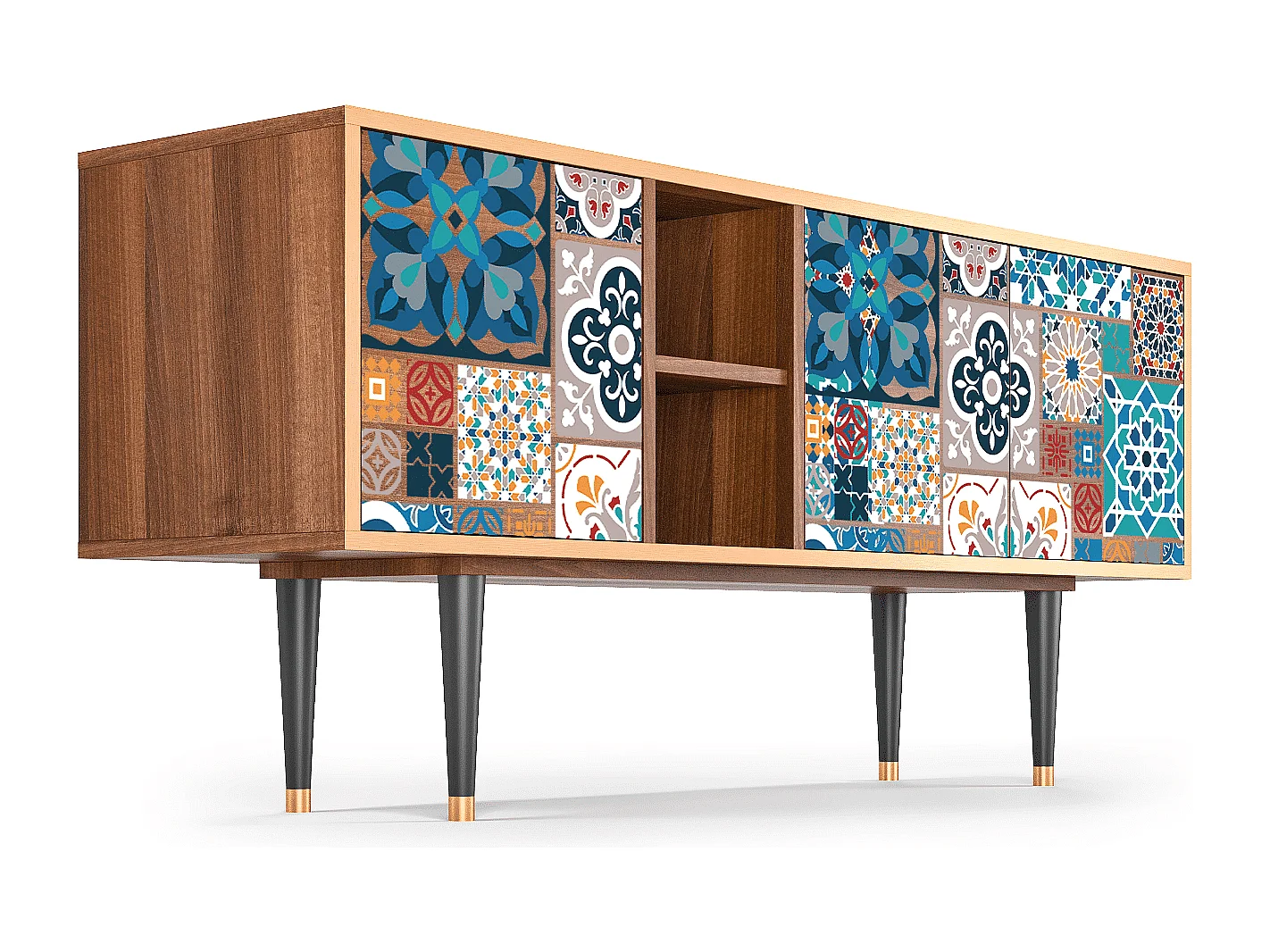 Mobile TV - 150х69х41 cm - T5 - Moroccan Market, Noce