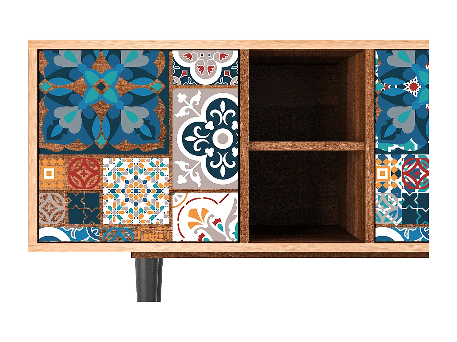 Mobile TV - 150х69х41 cm - T5 - Moroccan Market, Noce