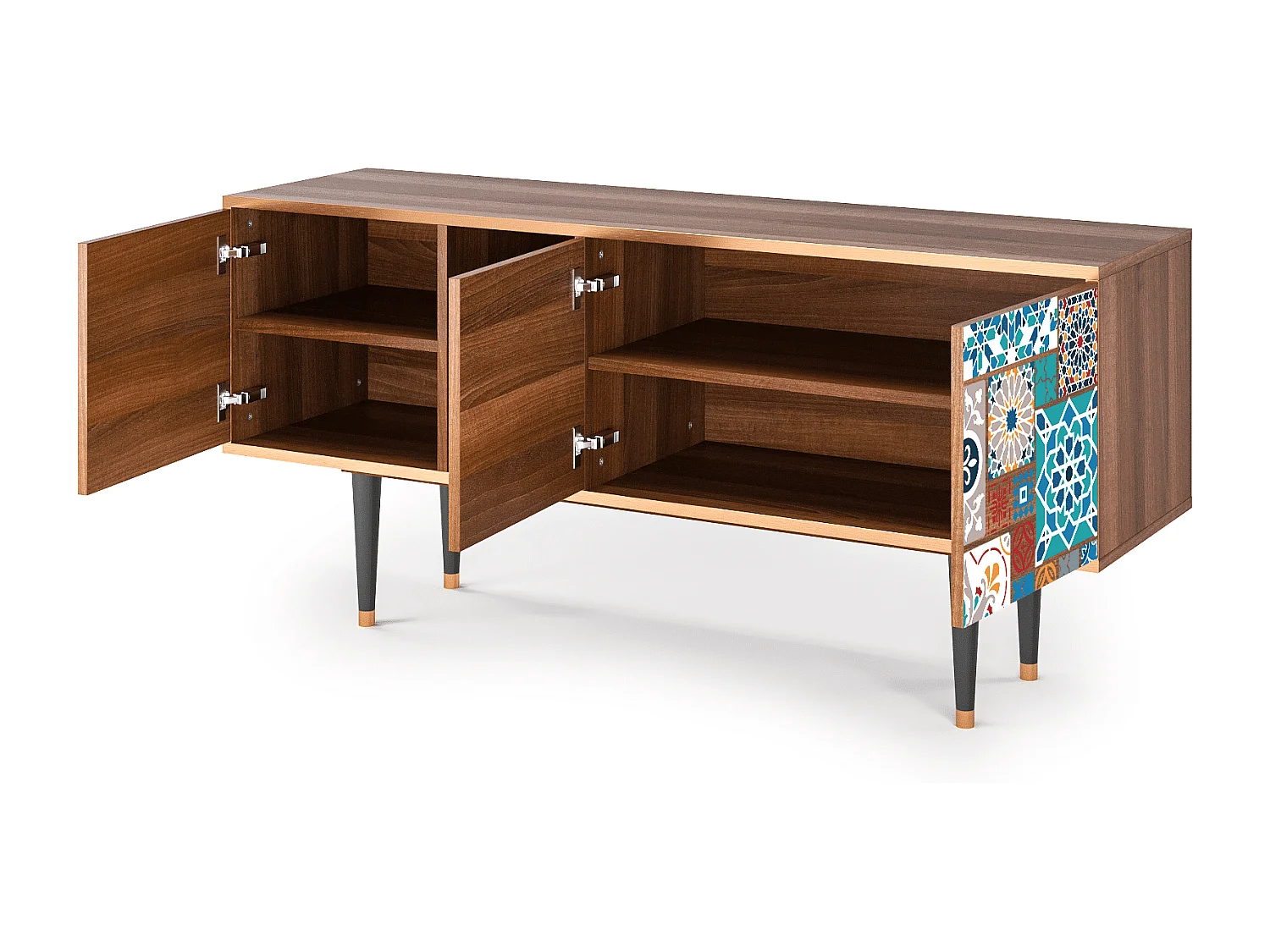 Mobile TV - 150х69х41 cm - T5 - Moroccan Market, Noce