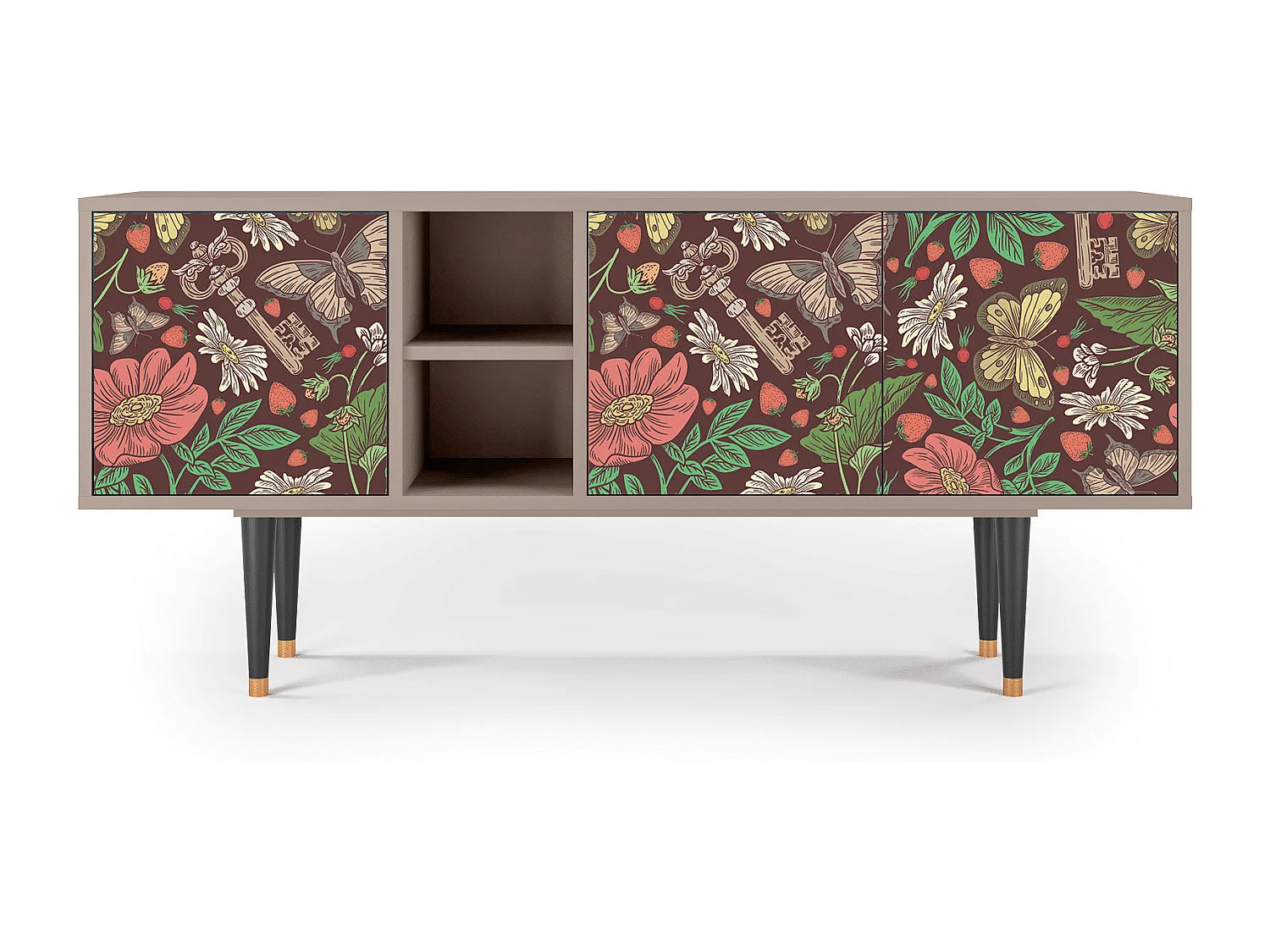 Mueble de TV - 150х69х41 cm - T5 - Alice in Wonderland, Latte