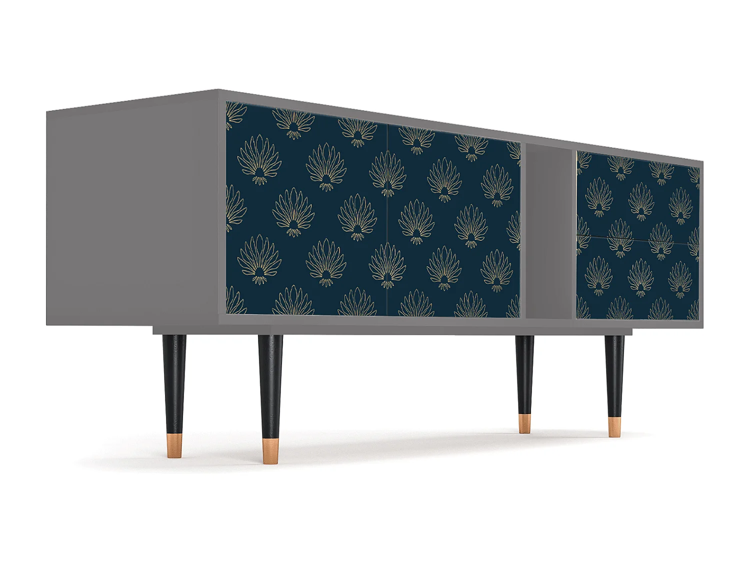 Meuble TV - 170х69х48 cm - T1 - Blue Lotus, Gris