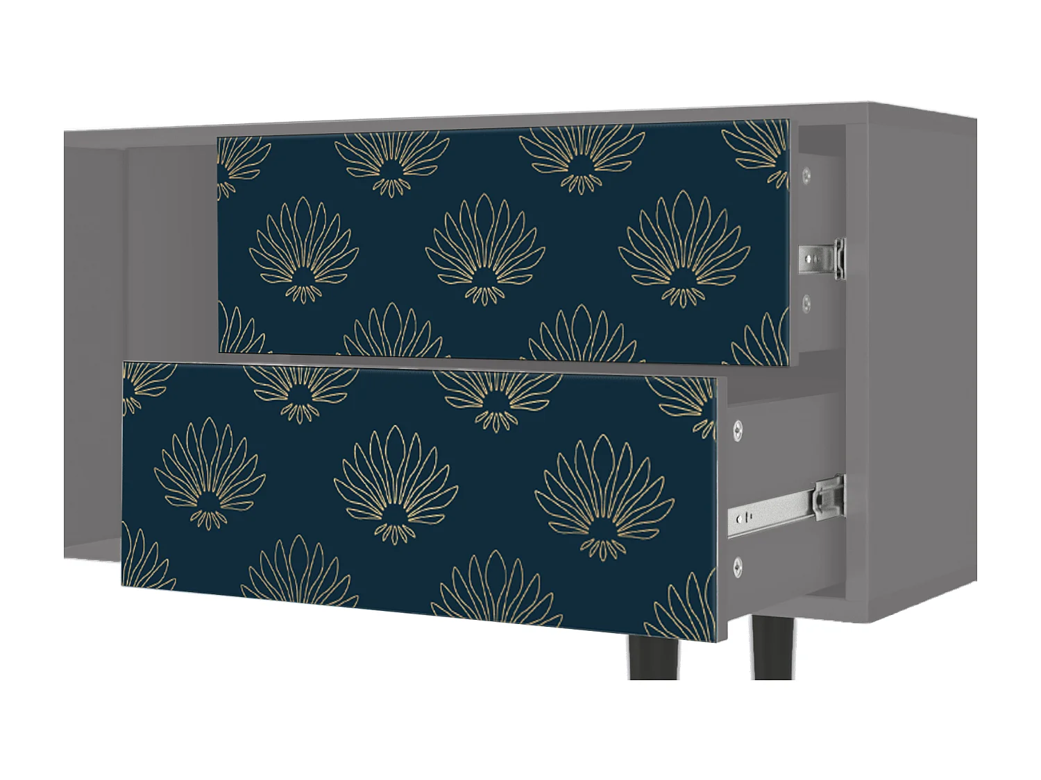 Mobile TV - 170х69х48 cm - T1 - Blue Lotus, Grigio