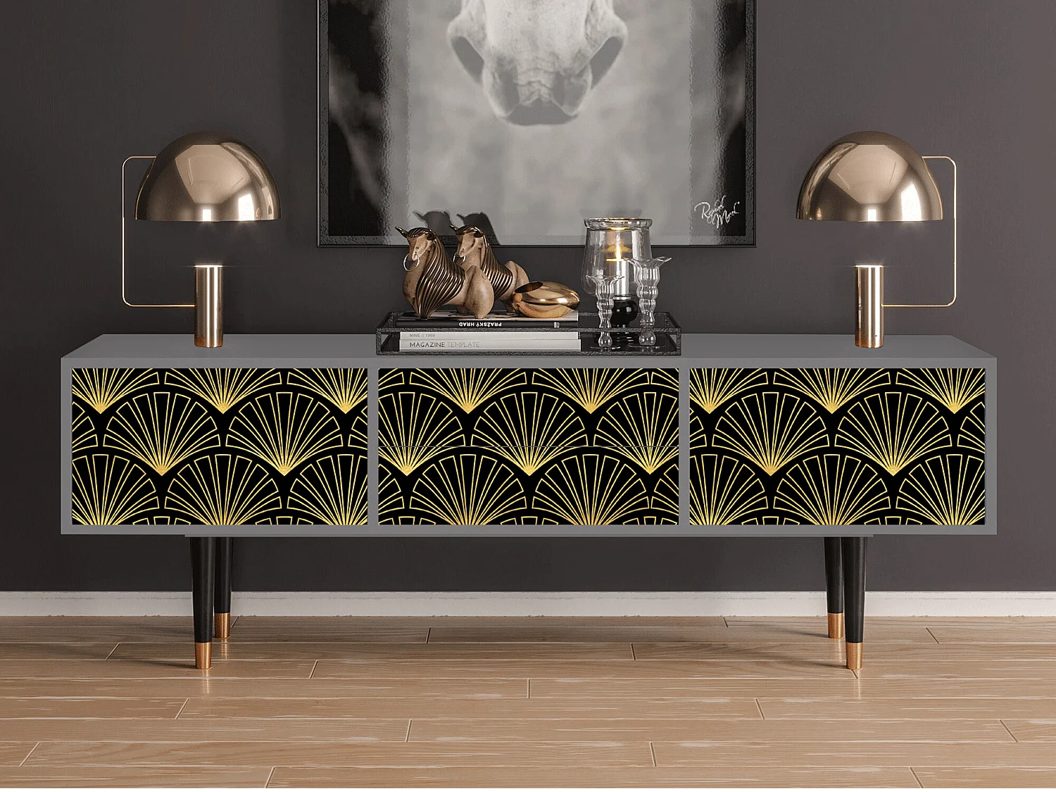 Meuble TV - 170х59х48 cm - T4 - Bird of Juno, Gris