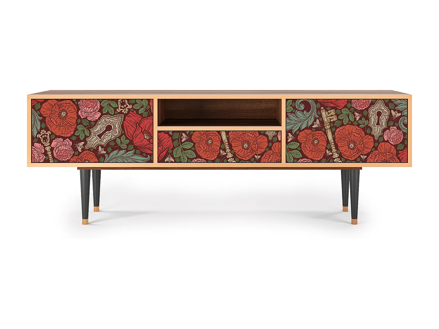 TV-Möbel - 170х59х41 cm - T6 - Poppy Garden, Walnuss