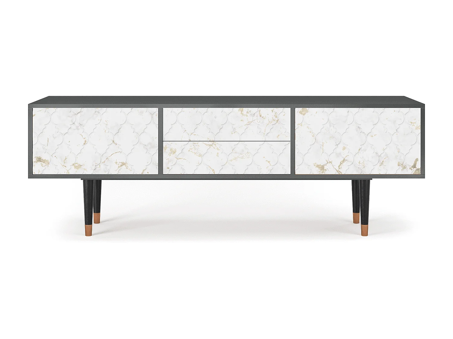 Meuble TV - 170х59х48 cm - T4 - Sweet Cotton, Anthracite