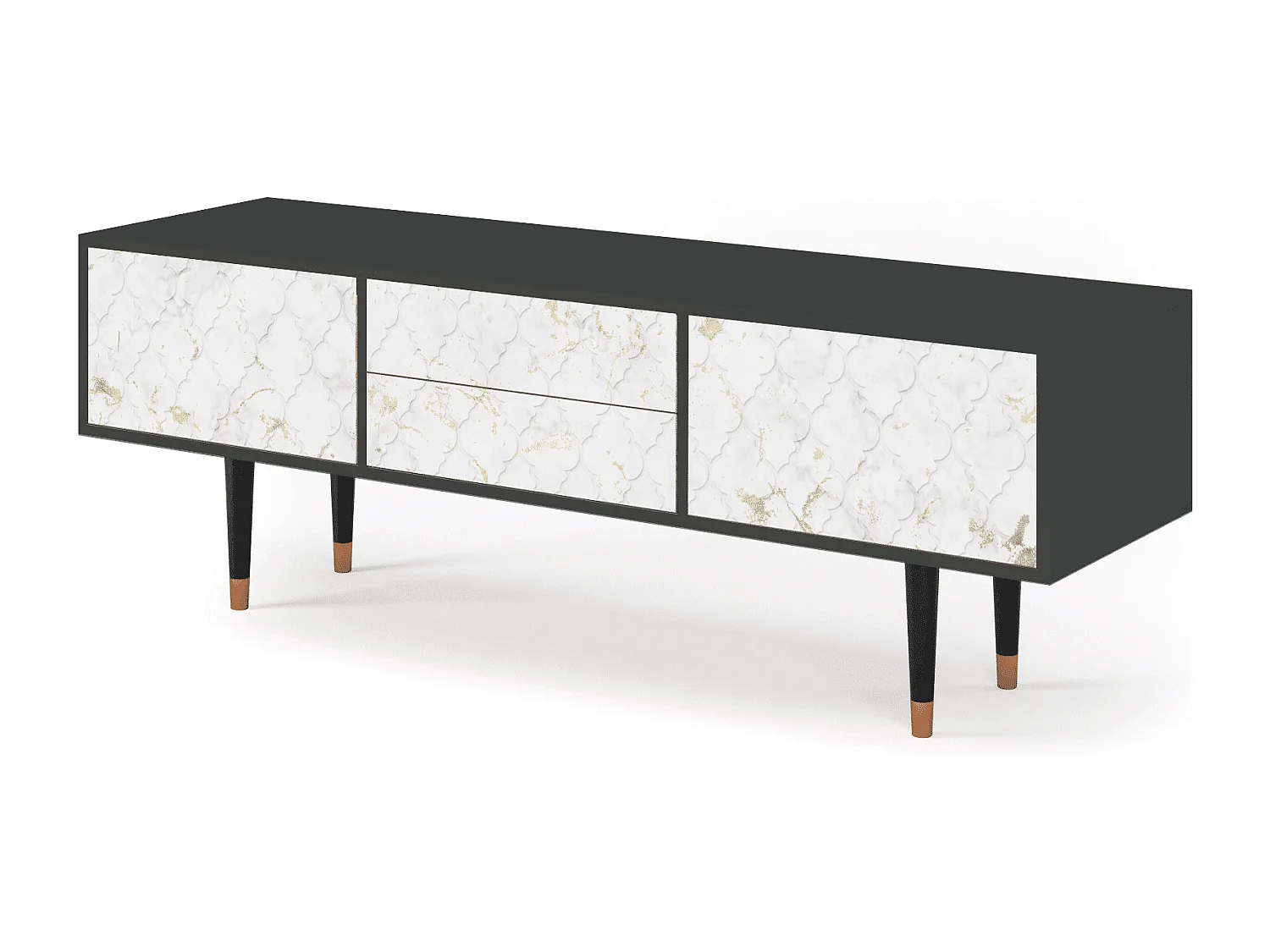 Meuble TV - 170х59х48 cm - T4 - Sweet Cotton, Anthracite