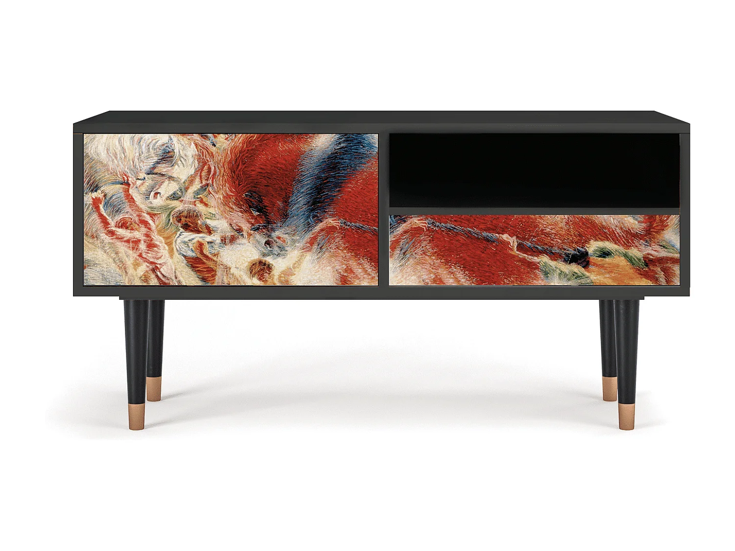 TV-meubel - 115х59х48 cm - T3 - The City Rises, Antraciet