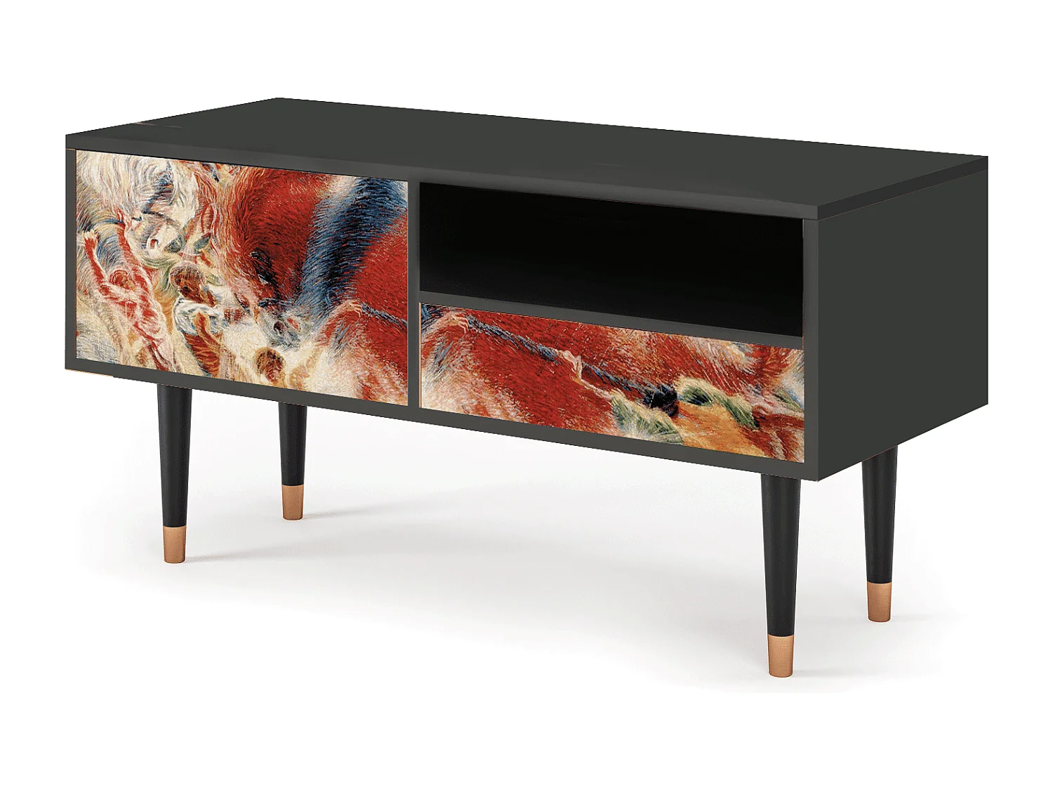 TV-meubel - 115х59х48 cm - T3 - The City Rises, Antraciet