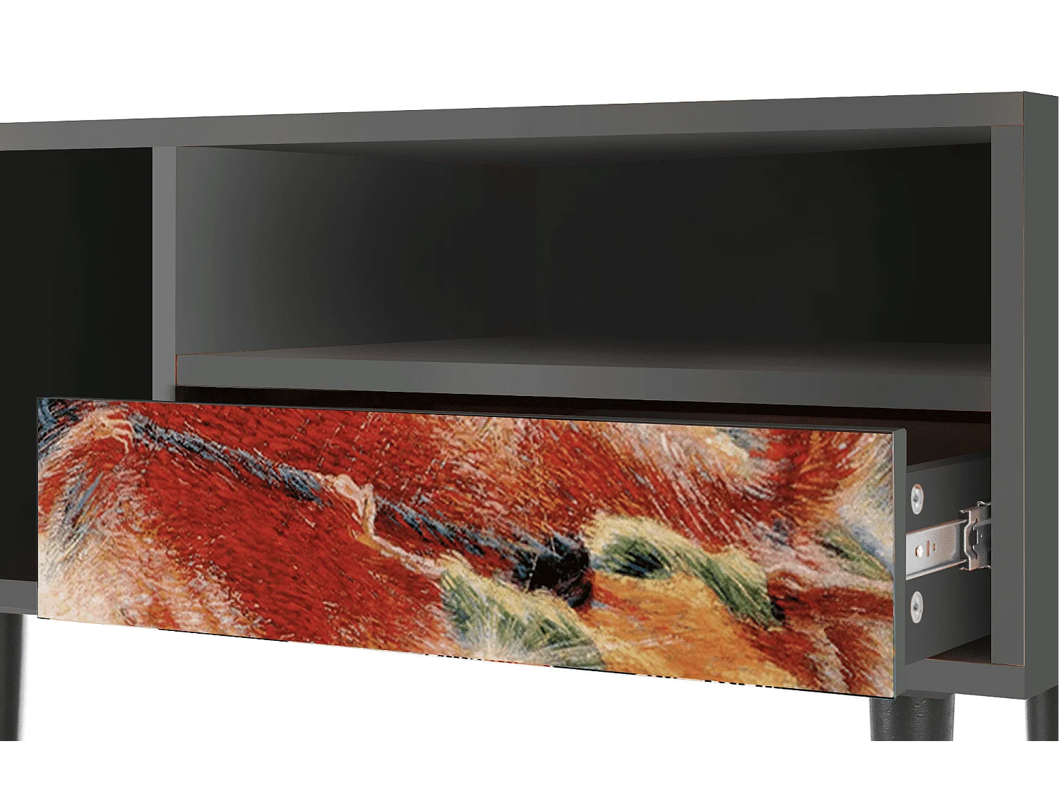 TV-meubel - 115х59х48 cm - T3 - The City Rises, Antraciet