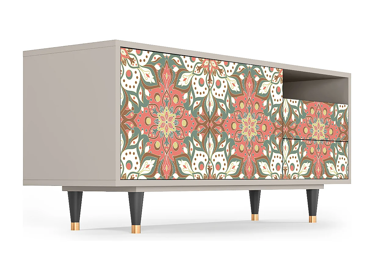 Meuble TV - 125х56х41 cm - T7 - Peach Grove, Sable