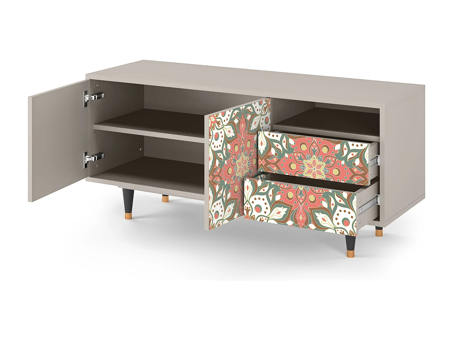 Meuble TV - 125х56х41 cm - T7 - Peach Grove, Sable