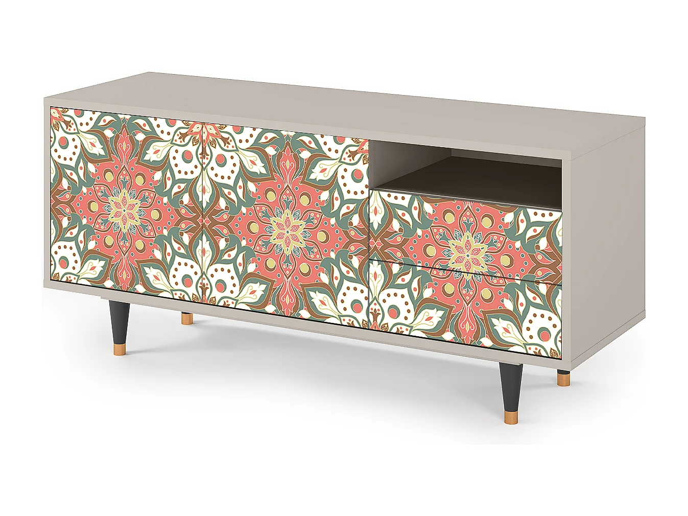 Meuble TV - 125х56х41 cm - T7 - Peach Grove, Sable