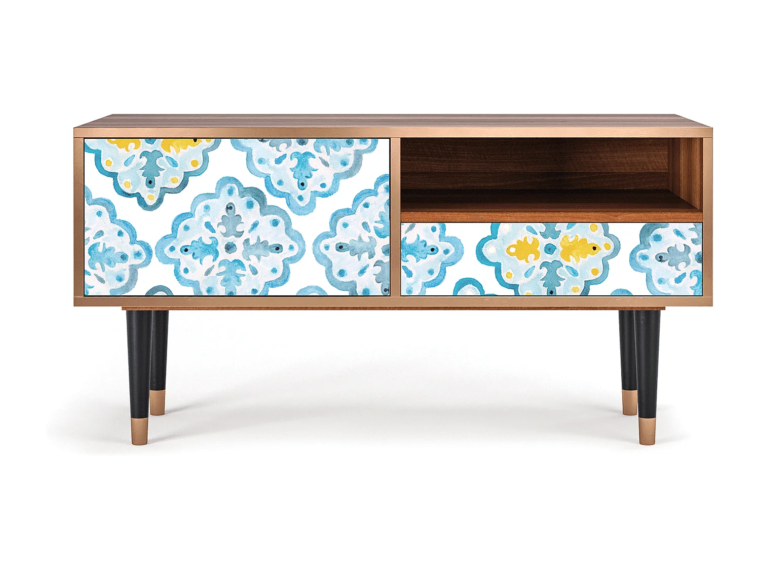 Meuble TV - 115х59х48 cm - T3 - Portugese tiles, Noyer