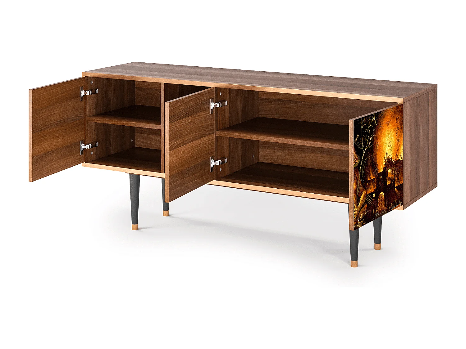 TV-meubel - 150х69х41 cm - T5 - Christ in Limbo, Walnoot