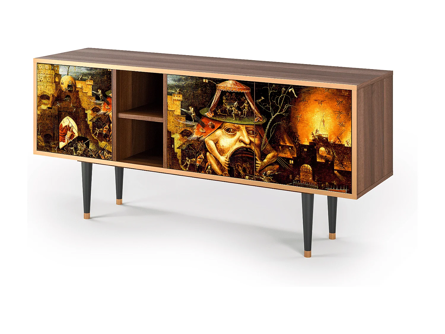 Meuble TV - 150х69х41 cm - T5 - Christ in Limbo, Noyer