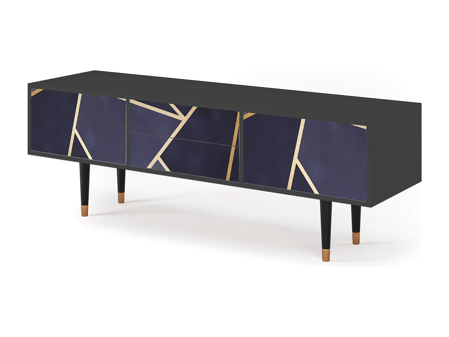 Szafka RTV - 170х59х48 cm - T4 - The Amethyst, Antracyt