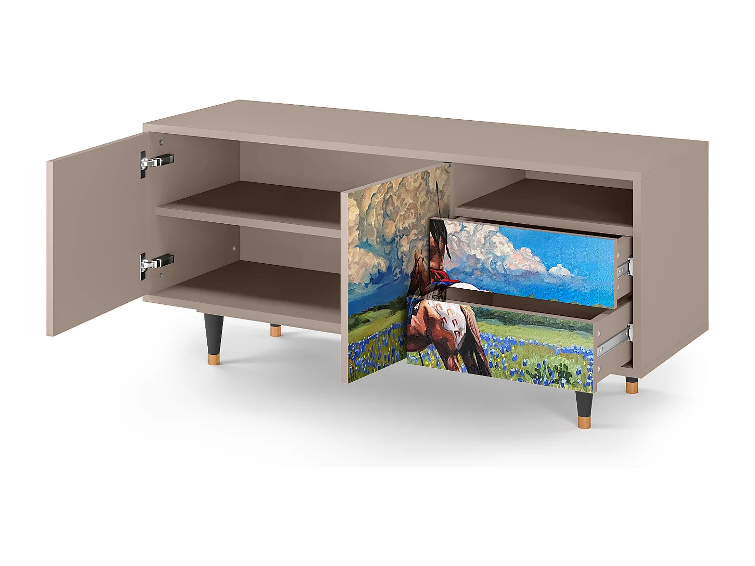 Mueble de TV - 125х56х41 cm - T7 - Thunderheads by Dean, Latte
