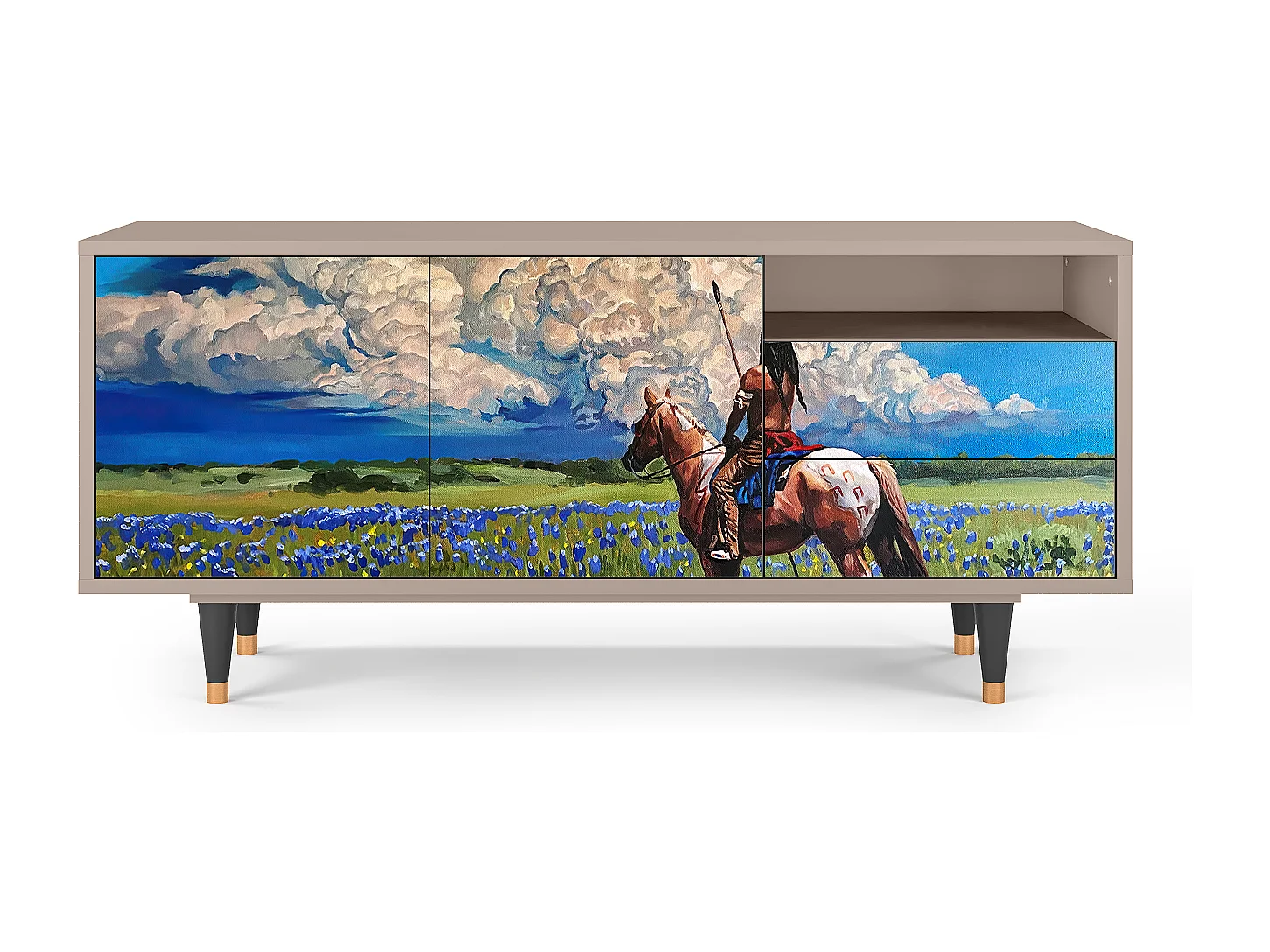 Mobile TV - 125х56х41 cm - T7 - Thunderheads by Dean, Latte