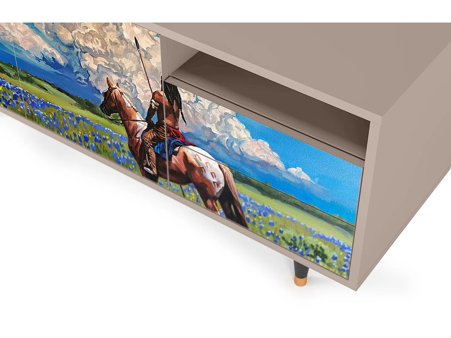 Mobile TV - 125х56х41 cm - T7 - Thunderheads by Dean, Latte