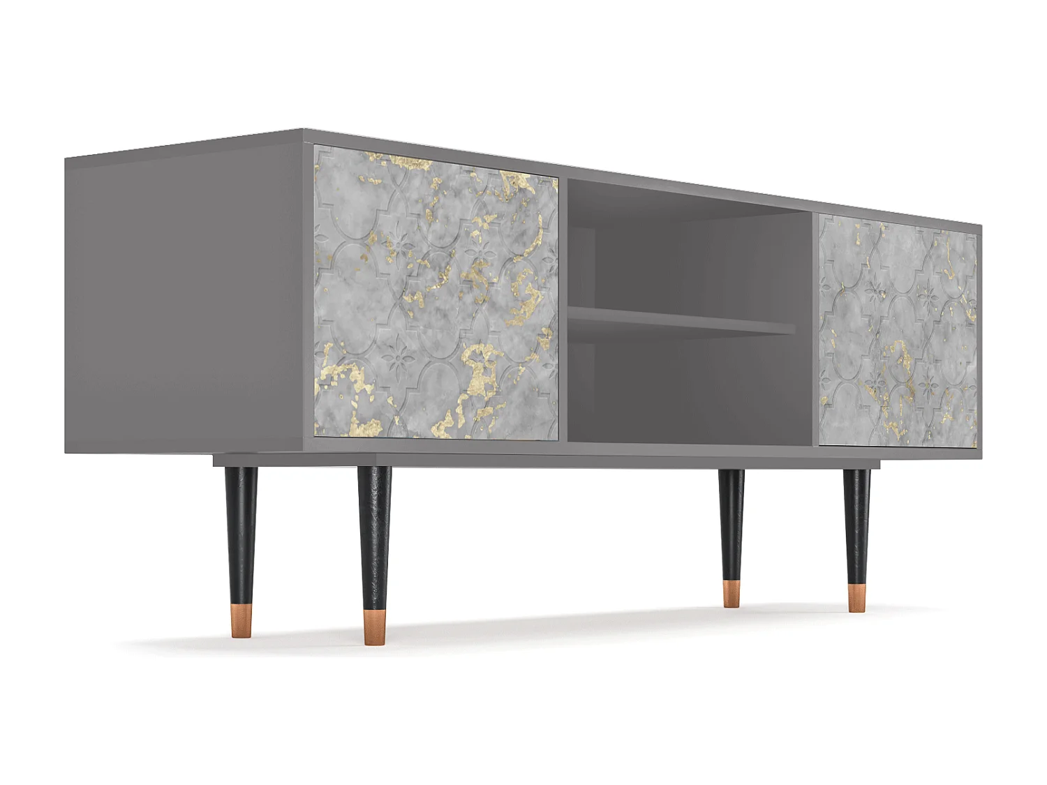 Mueble de TV - 170х69х48 cm - T2 - Mariana Trench, Cinza