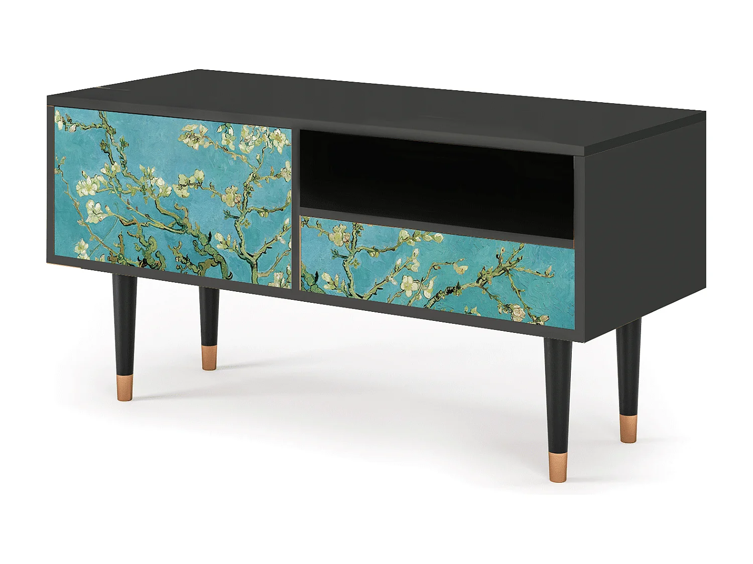 TV-meubel - 115х59х48 cm - T3 - Almond Blossom, Antraciet