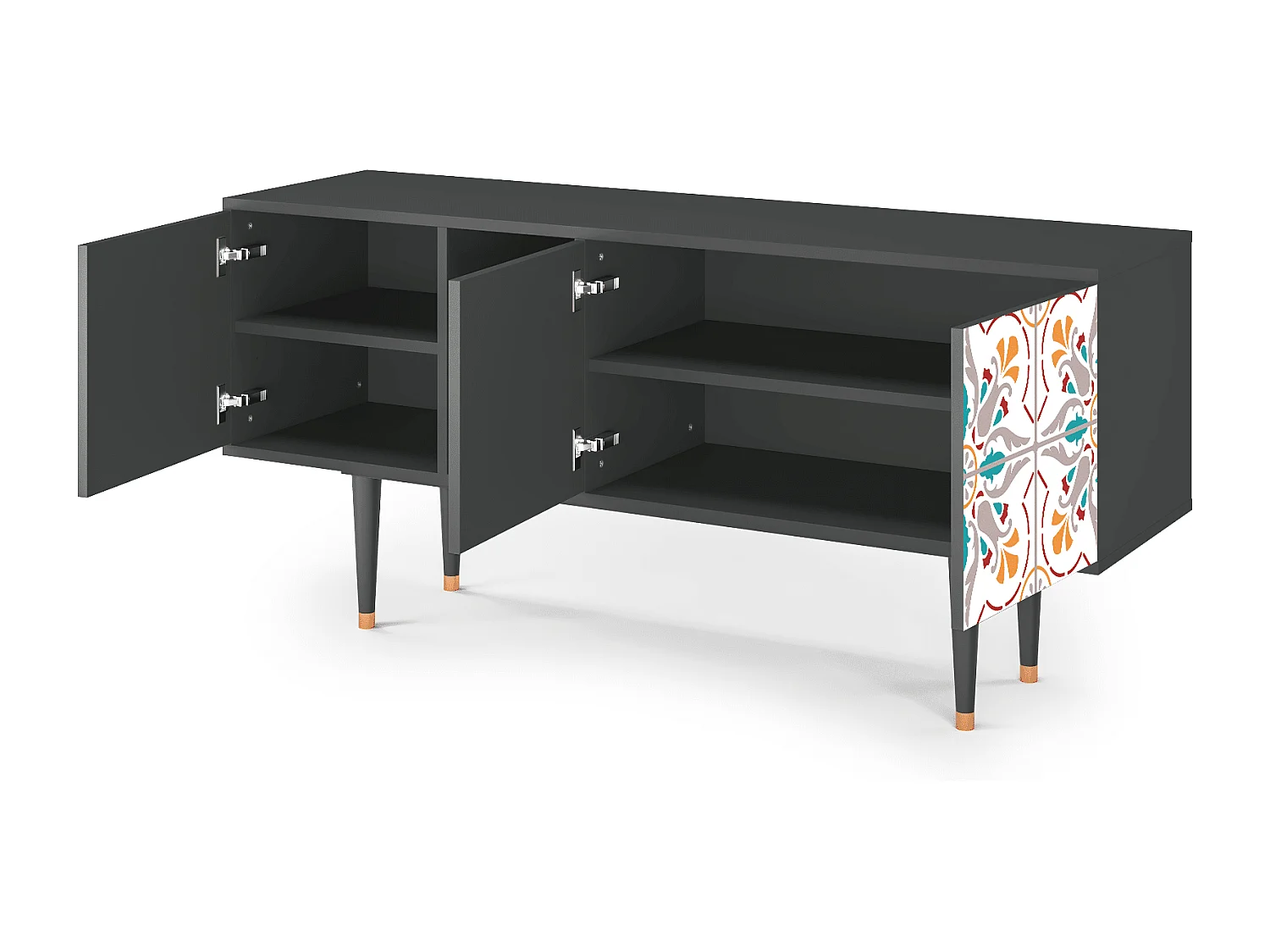 Szafka RTV - 150х69х41 cm - T5 - Spring Ceramics, Antracyt