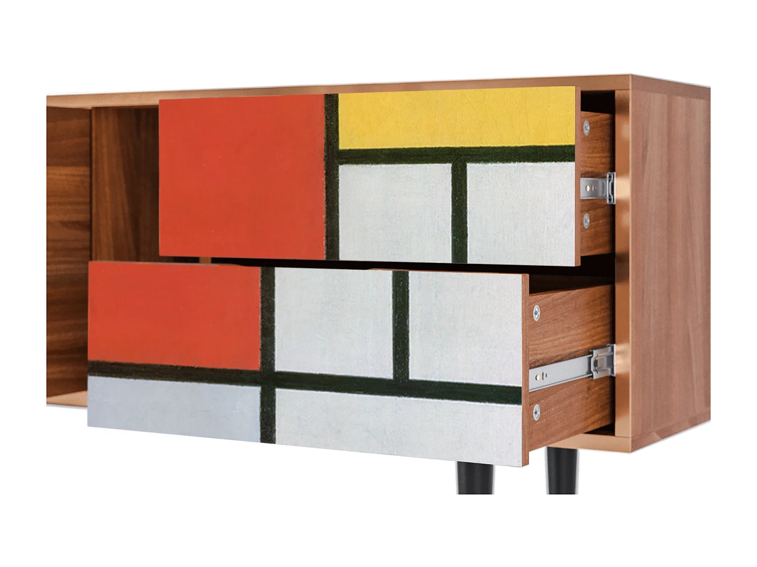 Meuble TV - 170х69х48 cm - T1 - Composition, Noyer