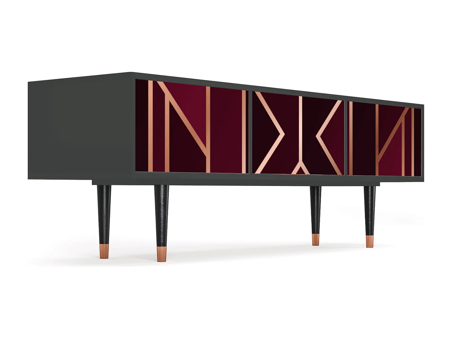 Mueble de TV - 170х59х48 cm - T4 - Burgundy Jewelery, Antracite