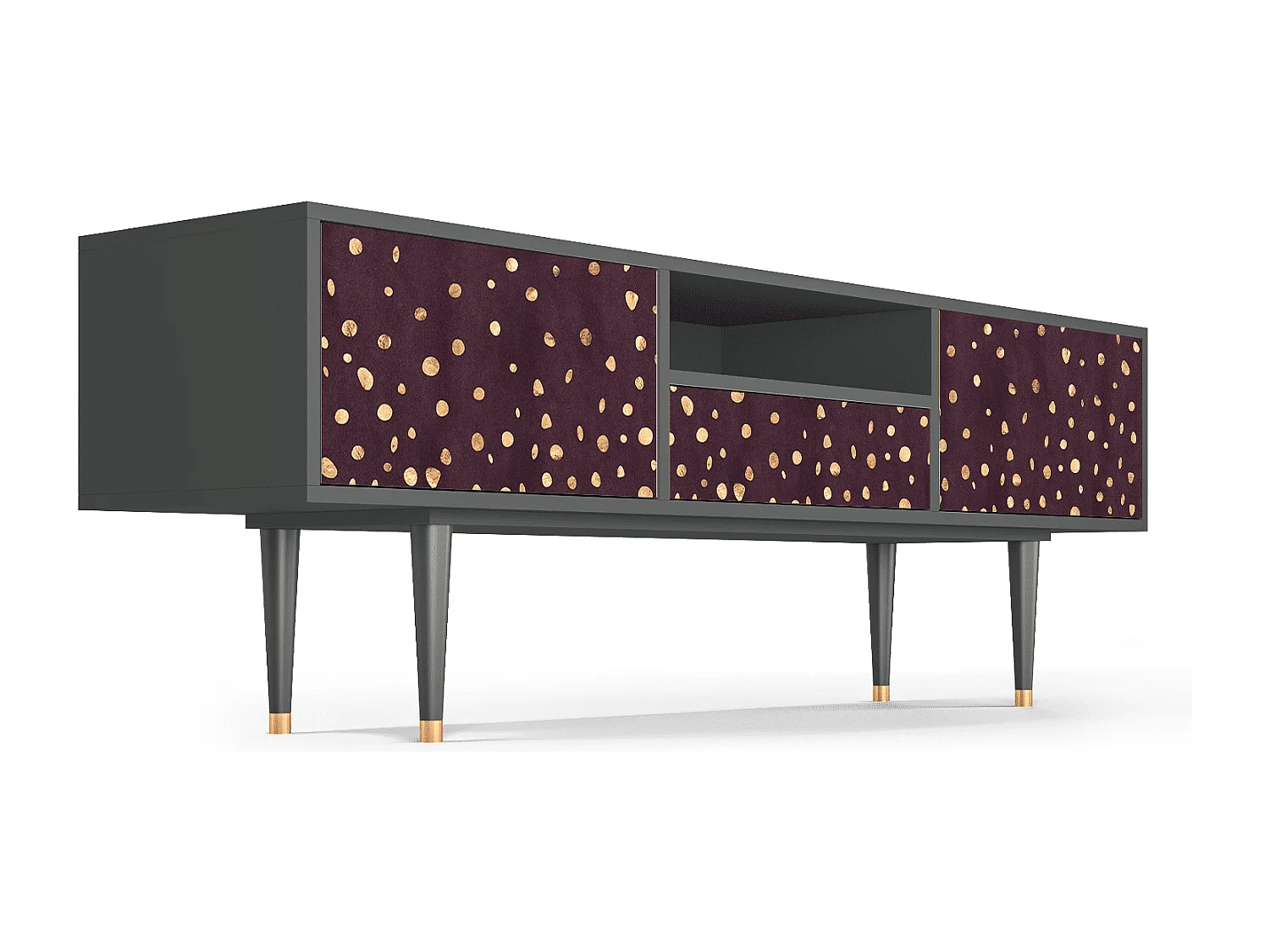 Meuble TV - 170х59х41 cm - T6 - Glowworms, Anthracite