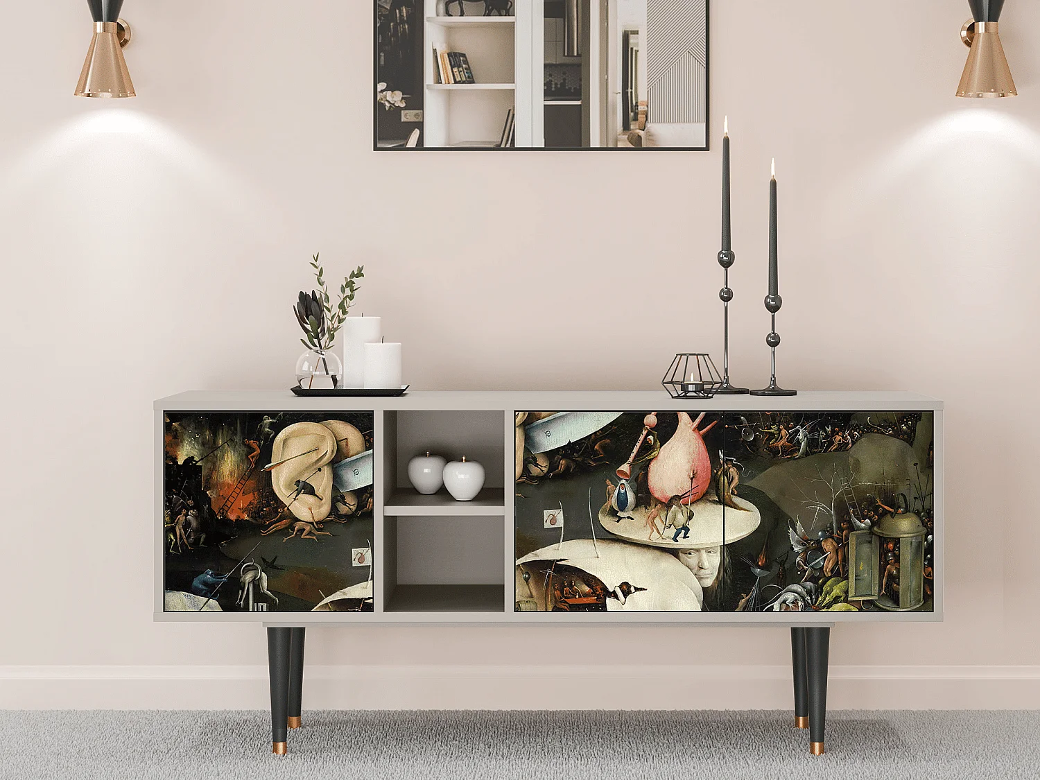 Meuble TV - 150х69х41 cm - T5 - Christ in Limbo, Sable
