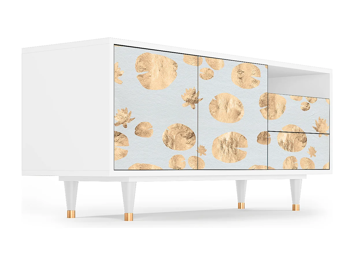 TV-Möbel - 125х56х41 cm - T7 - Blue Giraffe, Weiß