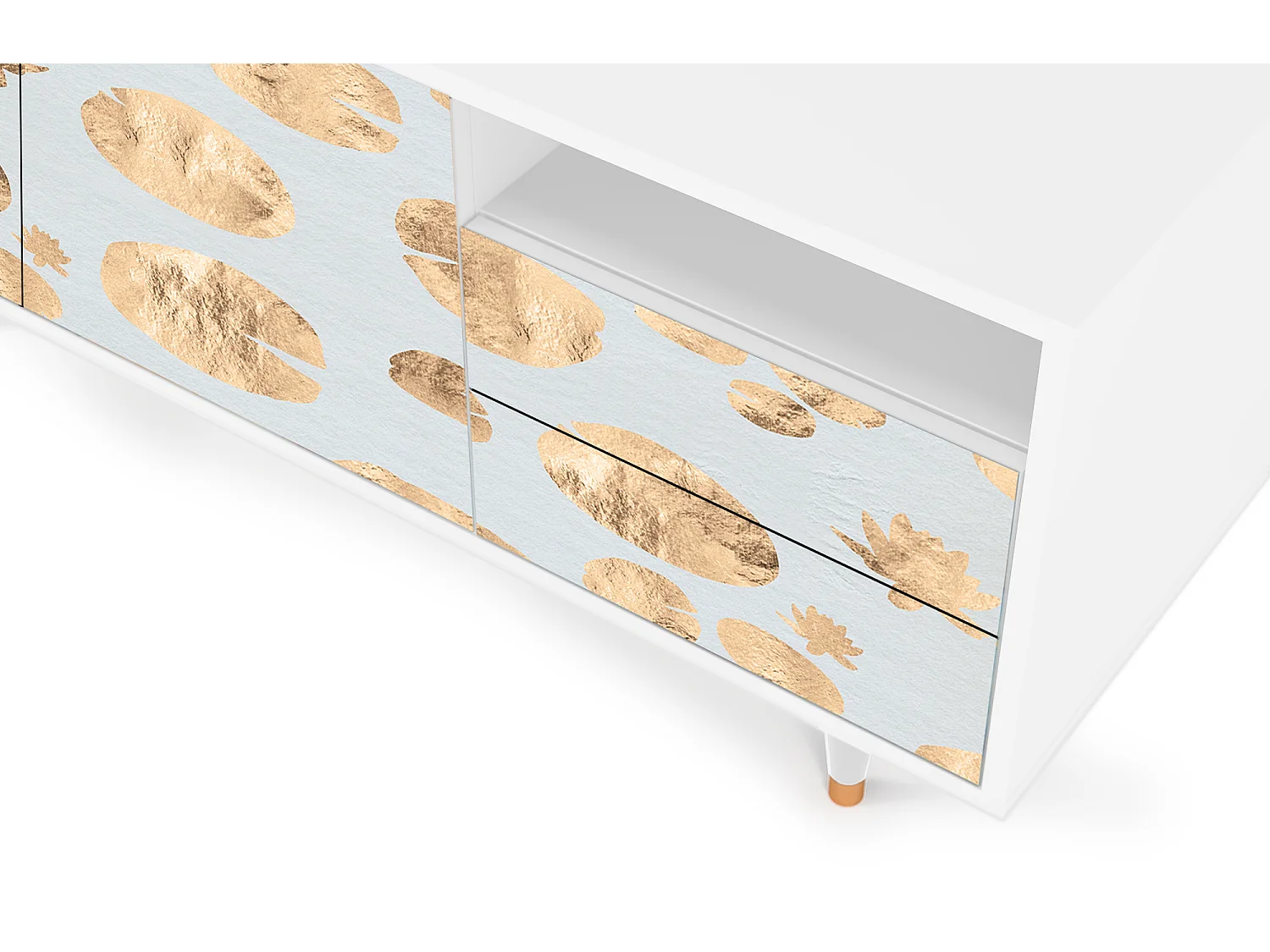 TV-Möbel - 125х56х41 cm - T7 - Blue Giraffe, Weiß