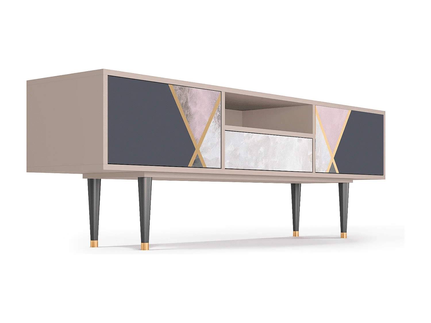 Meuble TV - 170х59х41 cm - T6 - Ideal Harmony, Latte