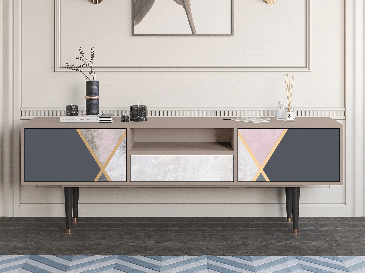 TV-meubel - 170х59х41 cm - T6 - Ideal Harmony, Latte