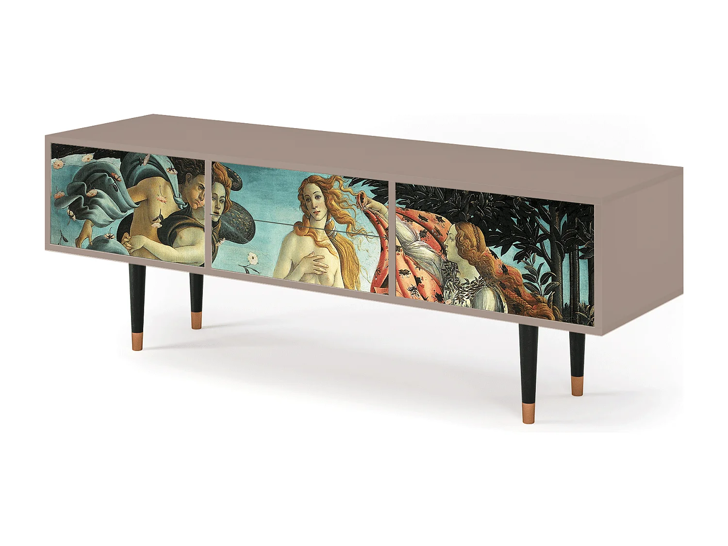 Szafka RTV - 170х59х48 cm - T4 - The Birth of Venus, Latte