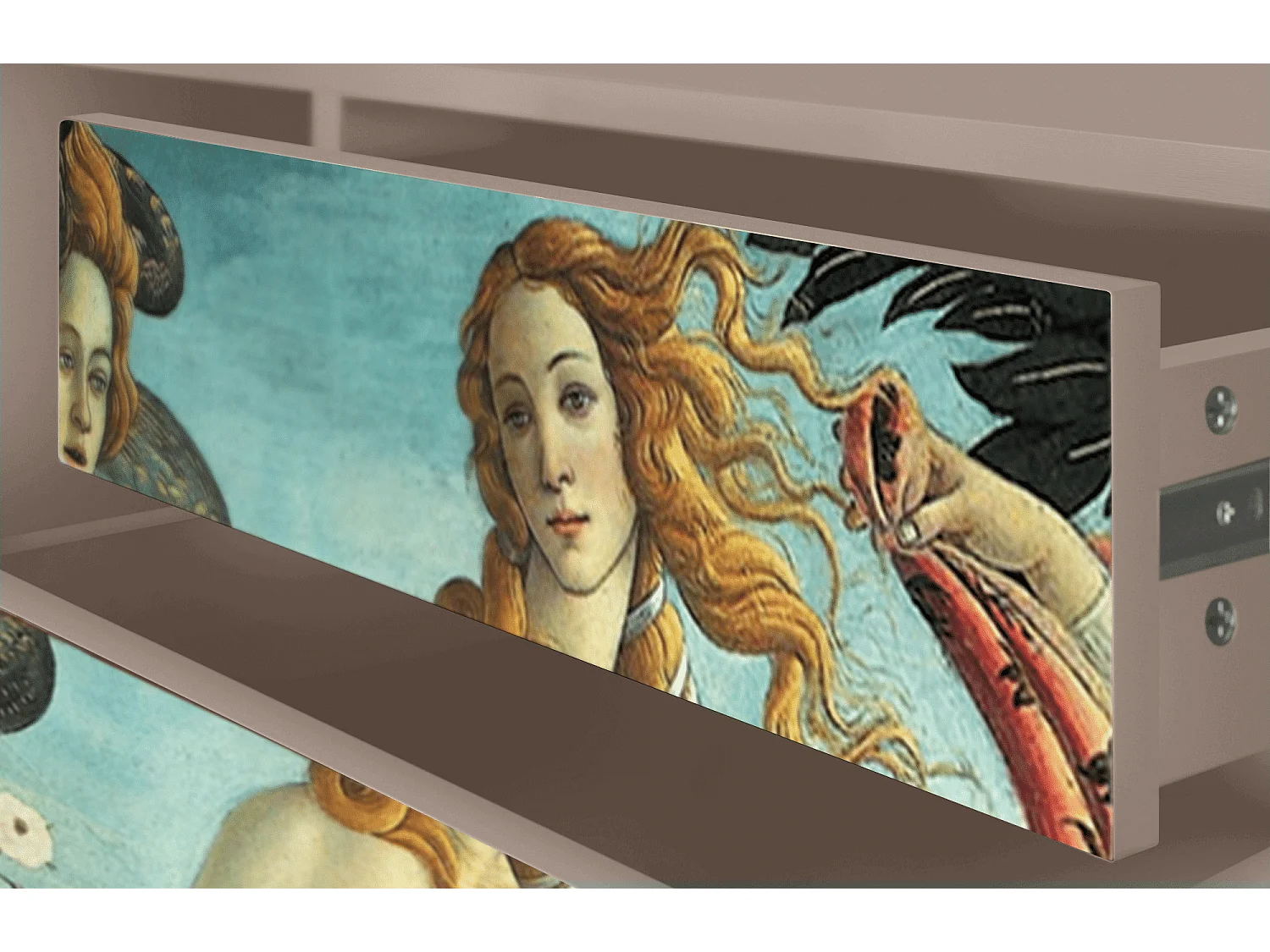 Szafka RTV - 170х59х48 cm - T4 - The Birth of Venus, Latte