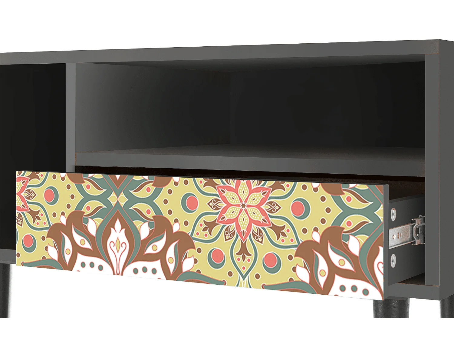 Meuble TV - 115х59х48 cm - T3 - Chinese Tea, Anthracite