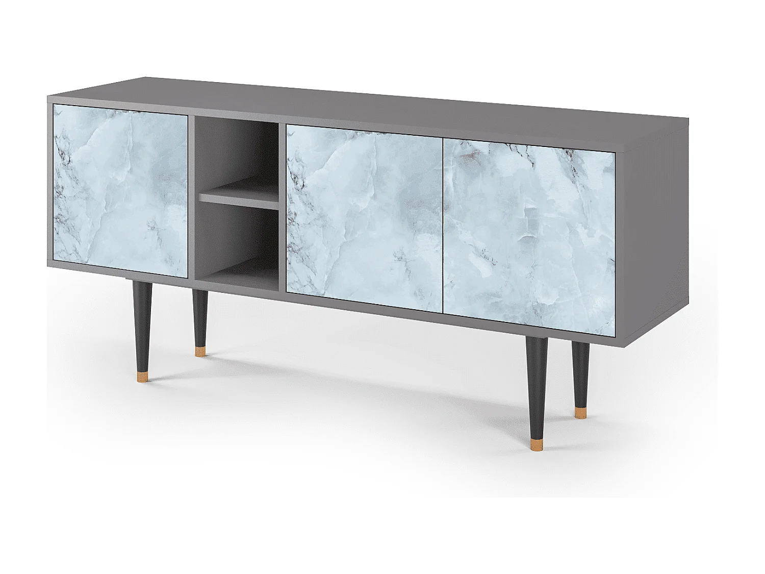 Mueble de TV - 150х69х41 cm - T5 - Glacial Colour, Gris