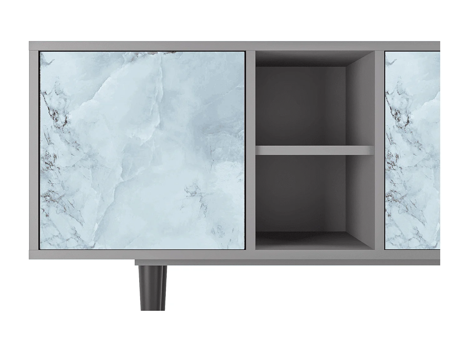 Mueble de TV - 150х69х41 cm - T5 - Glacial Colour, Gris