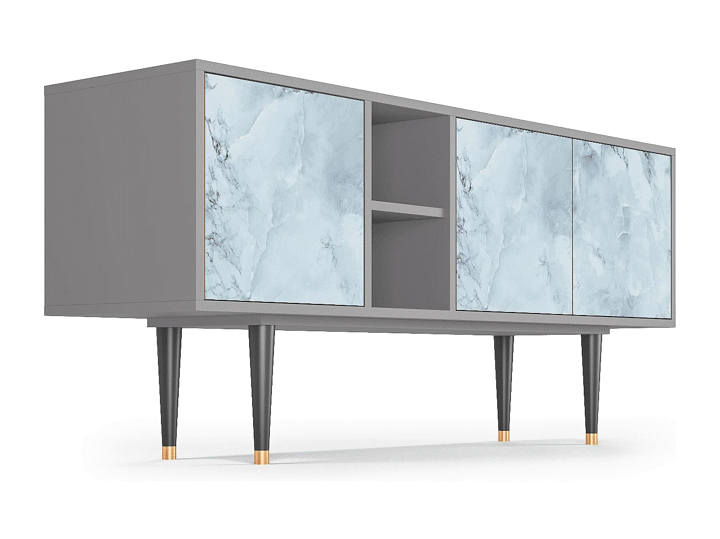 Meuble TV - 150х69х41 cm - T5 - Glacial Colour, Gris