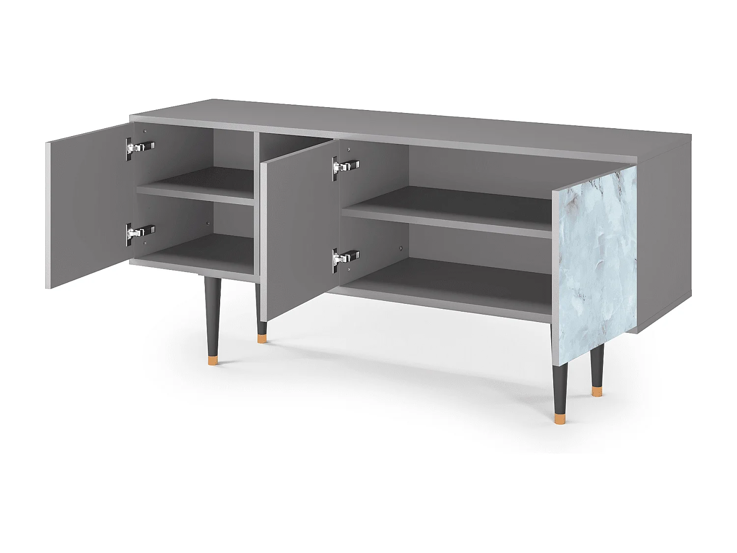 Meuble TV - 150х69х41 cm - T5 - Glacial Colour, Gris