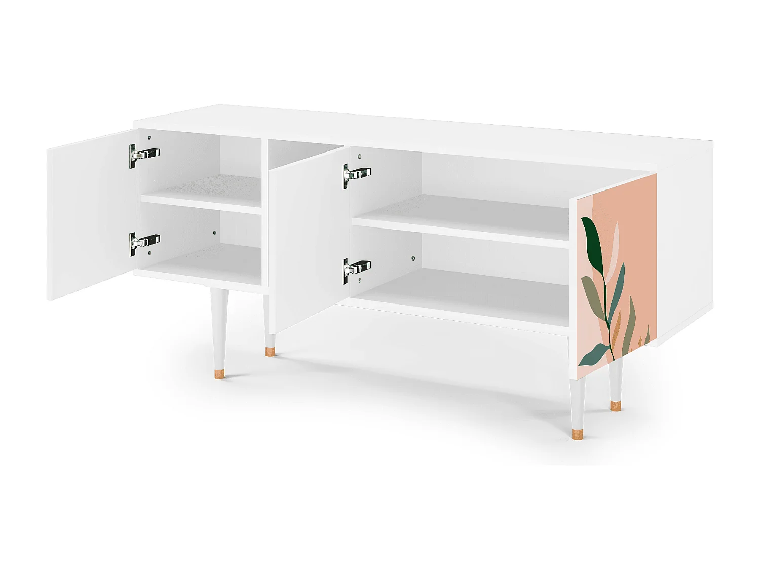 Mueble de TV - 150х69х41 cm - T5 - Artwork, Blanco