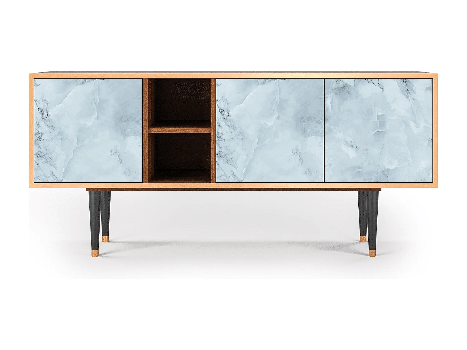 Mueble de TV - 150х69х41 cm - T5 - Glacial Colour, Nogal