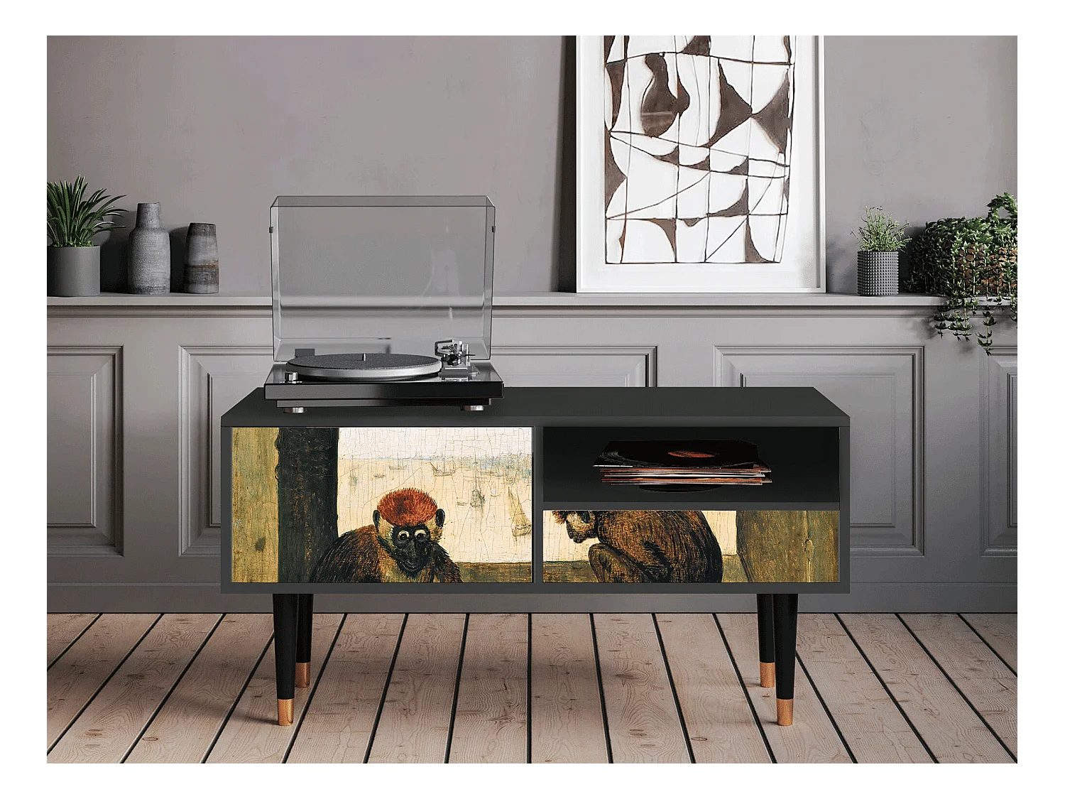 TV-Möbel - 115х59х48 cm - T3 - Two Monkeys, Anthrazit