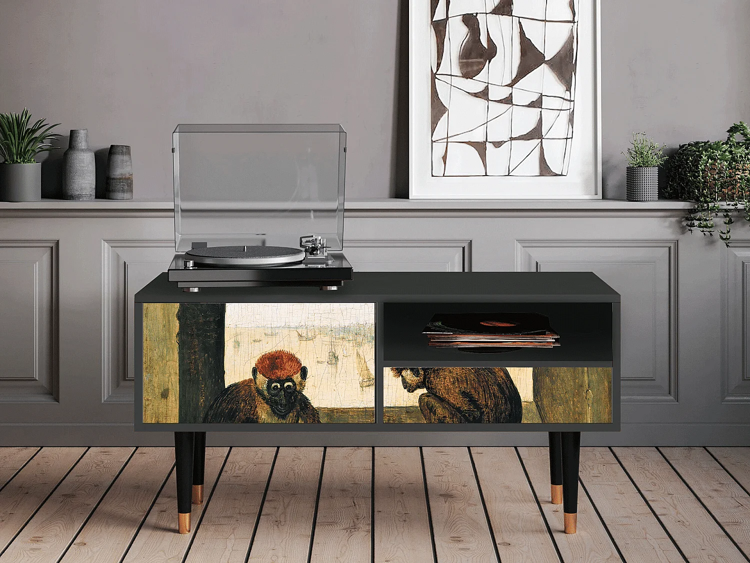 TV-meubel - 115х59х48 cm - T3 - Two Monkeys, Antraciet
