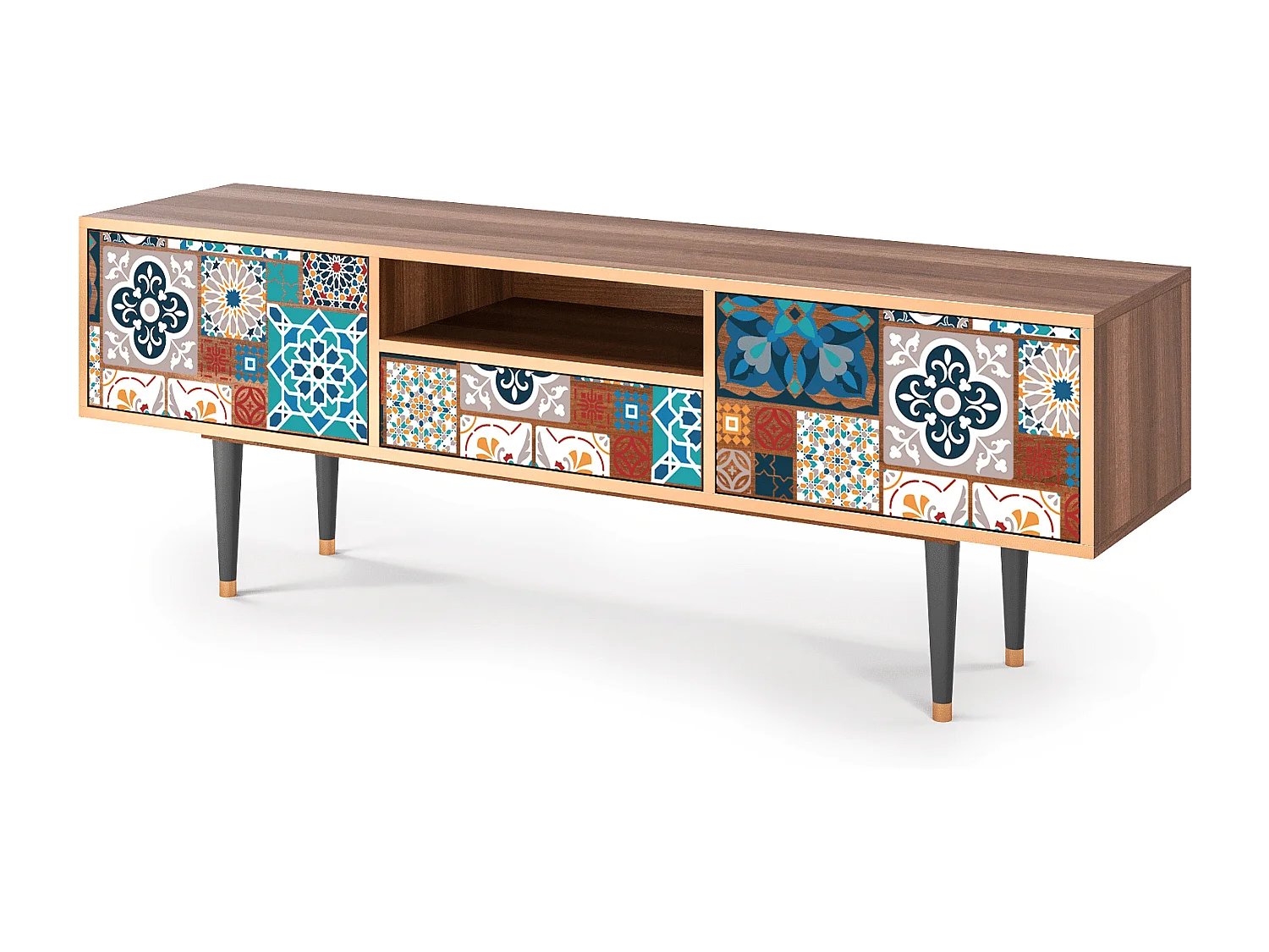 Mobile TV - 170х59х41 cm - T6 - Moroccan Market, Noce