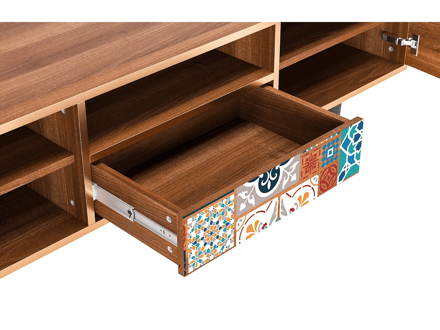 Mobile TV - 170х59х41 cm - T6 - Moroccan Market, Noce