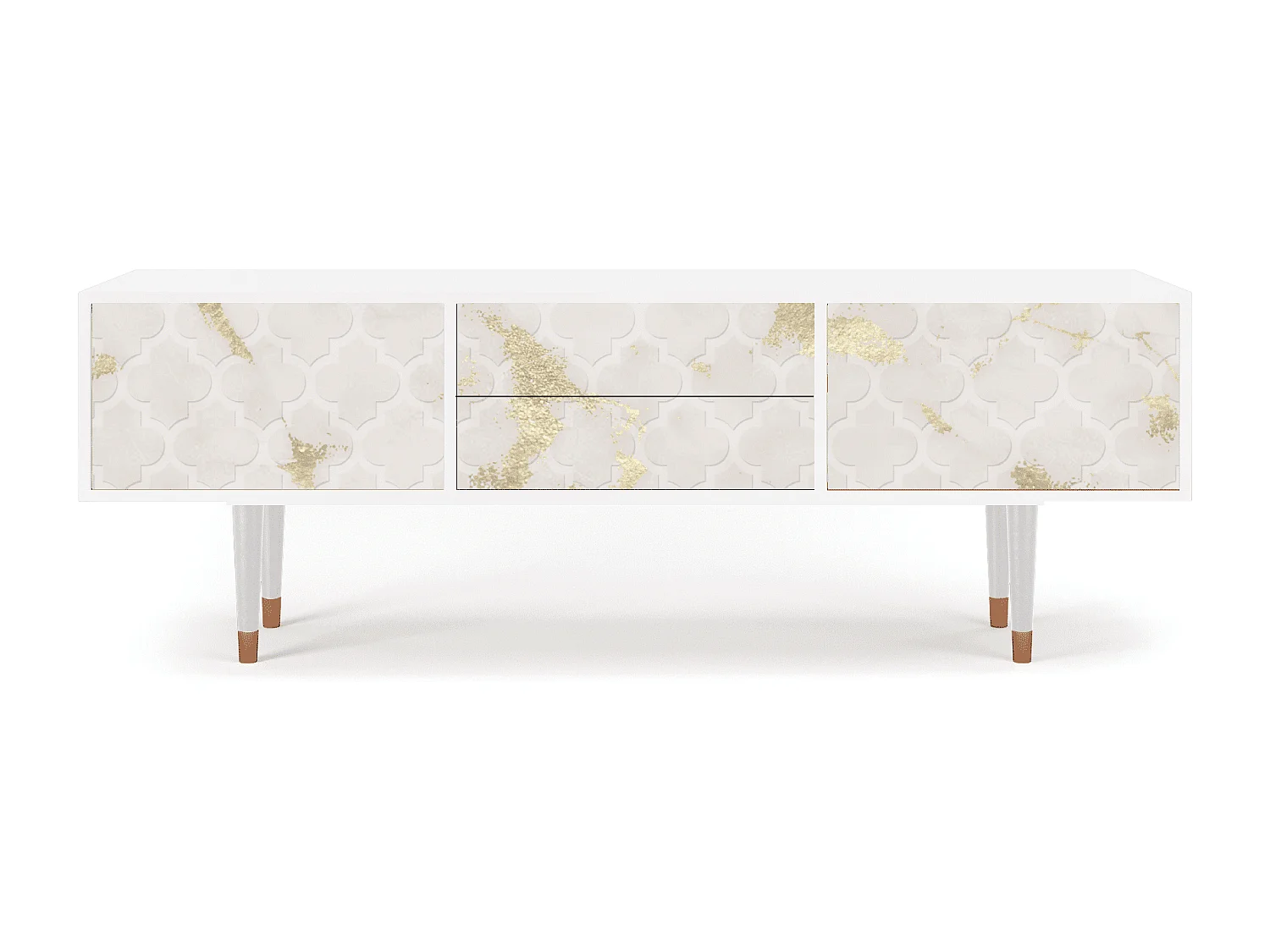 Mueble de TV - 170х59х48 cm - T4 - Sahara desert, Branco